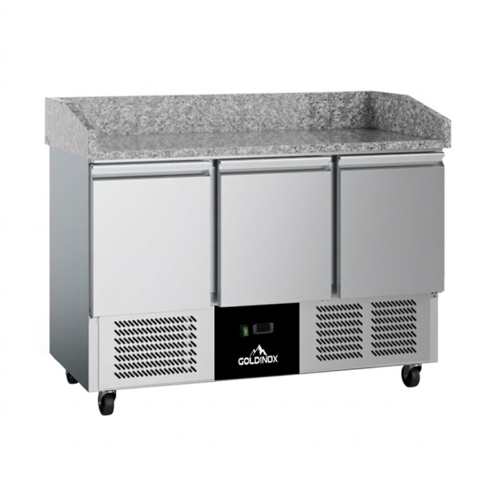 Meuble à pizza réfrigéré 3 portes compact IDEAL - GOLDINOX