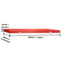 Plaque de découpe rouge 600x500 mm (Conforme HACCP) PREMIUM - GOLDINOX