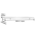 Plaque de découpe blanche 1200x500 mm (Conforme HACCP) PREMIUM - GOLDINOX