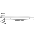 Plaque de découpe blanche 1500x500 mm (Conforme HACCP) PREMIUM - GOLDINOX