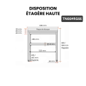 Table de travail en inox 600x600 mm avec plaque de découpe blanche PREMIUM - GOLDINOX