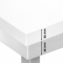 Table de travail en inox 1200x600 mm avec plaque de découpe blanche PREMIUM - GOLDINOX