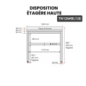 Table de travail en inox 1200x600 mm avec plaque de découpe blanche PREMIUM - GOLDINOX