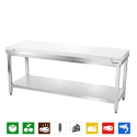 Table de travail en inox 1800x600 mm avec plaque de découpe blanche PREMIUM - GOLDINOX