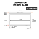 Table de travail en inox 1800x600 mm avec plaque de découpe blanche PREMIUM - GOLDINOX