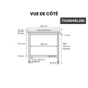Table de travail en inox 2000x600 mm avec plaque de découpe blanche PREMIUM - GOLDINOX