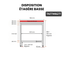 Table de travail en inox 700x700 mm avec plaque de découpe rouge PREMIUM - GOLDINOX