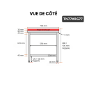 Table de travail en inox 700x700 mm avec plaque de découpe rouge PREMIUM - GOLDINOX