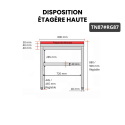 Table de travail en inox 800x700 mm avec plaque de découpe rouge PREMIUM - GOLDINOX