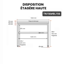 Table de travail en inox 1500x600 mm avec plaque de découpe blanche PREMIUM - GOLDINOX