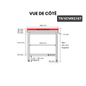 Table de travail en inox 1600x700 mm avec plaque de découpe rouge PREMIUM - GOLDINOX