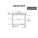 Table de travail en inox 600x700 mm avec plaque de découpe blanche PREMIUM - GOLDINOX