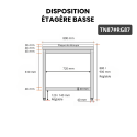 Table de travail en inox 800x700 mm avec plaque de découpe blanche PREMIUM - GOLDINOX