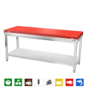 Table de travail en inox 2000x800 mm avec plaque de découpe rouge PREMIUM - GOLDINOX