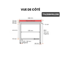 Table de travail en inox 2000x800 mm avec plaque de découpe rouge PREMIUM - GOLDINOX