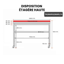 Table de travail en inox 2000x600 mm avec plaque de découpe rouge sur roulettes PREMIUM - GOLDINOX