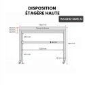 Table de travail en inox 1400x600 mm avec plaque de découpe blanche sur roulettes PREMIUM - GOLDINOX