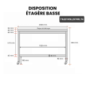 Table de travail en inox 2000x700 mm avec plaque de découpe blanche sur roulettes PREMIUM - GOLDINOX