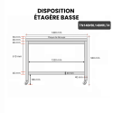 Table de travail en inox 1400x800 mm avec plaque de découpe blanche sur roulettes PREMIUM - GOLDINOX