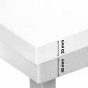 Table de travail en inox 1600x800 mm avec plaque de découpe blanche sur roulettes PREMIUM - GOLDINOX