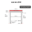 Table de travail en inox 700x500 mm avec plaque de découpe rouge et renfort PREMIUM - GOLDINOX
