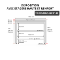 Table de travail en inox 1400x500 mm avec plaque de découpe blanche et renfort PREMIUM - GOLDINOX