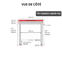 Table de travail en inox 1400x600 mm avec plaque de découpe rouge et renfort PREMIUM - GOLDINOX