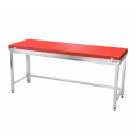 Table de travail en inox 2000x600 mm avec plaque de découpe rouge et renfort PREMIUM - GOLDINOX