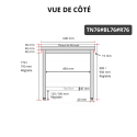 Table de travail en inox 700x600 mm avec plaque de découpe blanche et renfort PREMIUM - GOLDINOX