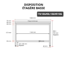 Table de travail en inox 1800x600 mm avec plaque de découpe blanche et renfort PREMIUM - GOLDINOX