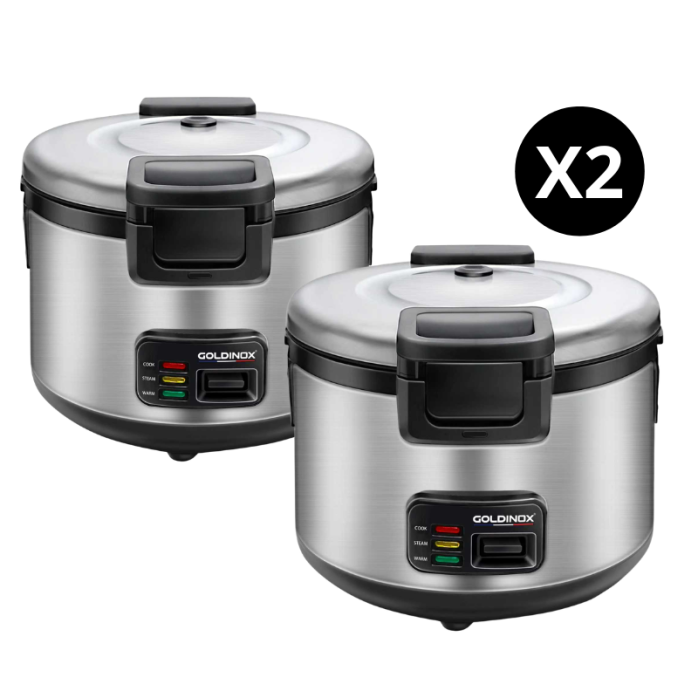 LOT DE 2 Cuiseurs à riz professionnel 19 Litres PREMIUM - GOLDINOX