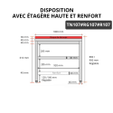 Table de travail en inox 1000x700 mm avec plaque de découpe rouge et renfort PREMIUM - GOLDINOX