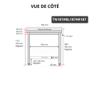 Table de travail en inox 1800x700 mm avec plaque de découpe blanche et renfort PREMIUM - GOLDINOX