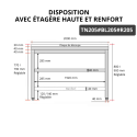 Table de travail en inox 2000x500 mm avec plaque de découpe blanche et renfort PREMIUM - GOLDINOX