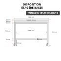 Table de travail en inox 1800x500 mm avec plaque de découpe blanche et renfort sur roulettes PREMIUM - GOLDINOX