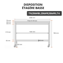 Table de travail en inox 2000x600 mm avec plaque de découpe blanche et renfort sur roulettes PREMIUM - GOLDINOX