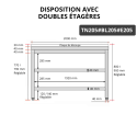 Table de travail en inox 2000x500 mm avec plaque de découpe blanche et 2 étagères PREMIUM - GOLDINOX
