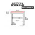 Table de travail en inox 600x600 mm avec plaque de découpe rouge et 2 étagères PREMIUM - GOLDINOX