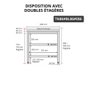 Table de travail en inox 800x600 mm avec plaque de découpe blanche et 2 étagères PREMIUM - GOLDINOX