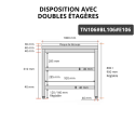Table de travail en inox 1000x600 mm avec plaque de découpe blanche et 2 étagères PREMIUM - GOLDINOX