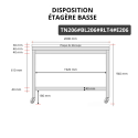 Table de travail en inox 2000x600 mm avec plaque de découpe blanche et 2 étagères sur roulettes PREMIUM - GOLDINOX