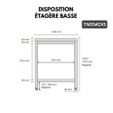 Table de travail en inox Bar 500x500 mm avec 1 étagère inférieure PREMIUM - GOLDINOX