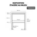 Table de travail en inox Bar 800x500 mm avec 1 étagère inférieure PREMIUM - GOLDINOX