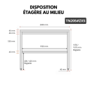 Table de travail en inox Bar 2000x500 mm avec 1 étagère inférieure PREMIUM - GOLDINOX