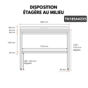 Table de travail en inox Bar 1800x500 mm avec 1 étagère inférieure et dosseret PREMIUM - GOLDINOX