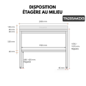 Table de travail en inox Bar 2000x500 mm avec 1 étagère inférieure et dosseret PREMIUM - GOLDINOX