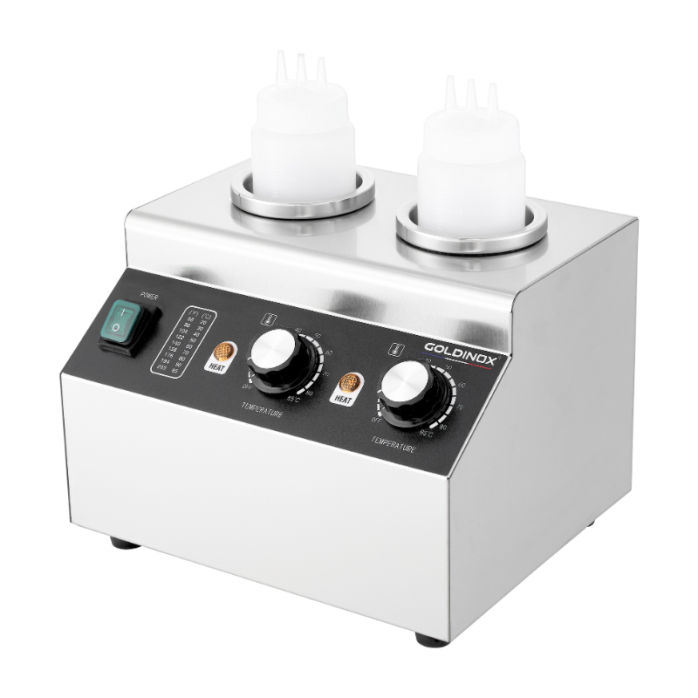 Chauffe-sauce électrique professionnel (2 bouteilles) PREMIUM - GOLDINOX