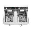 Friteuse électrique à poser professionnelle 16 + 16 Litres avec robinet de vidange (400V) IDEAL - GOLDINOX