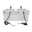 Friteuse électrique à poser professionnelle 16 + 16 Litres avec robinet de vidange (400V) IDEAL - GOLDINOX