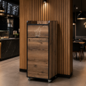 Poubelle snack "MERCI" en bois Baroque 100 Litres PREMIUM - GOLDINOX